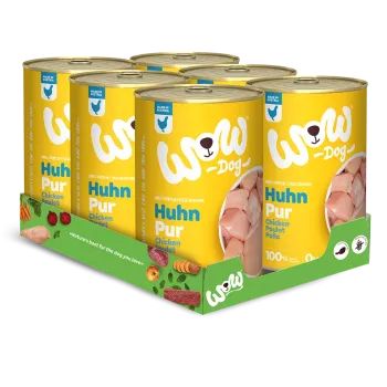 Wow Dog | Mit Huhn PUR 6x400g Dosen